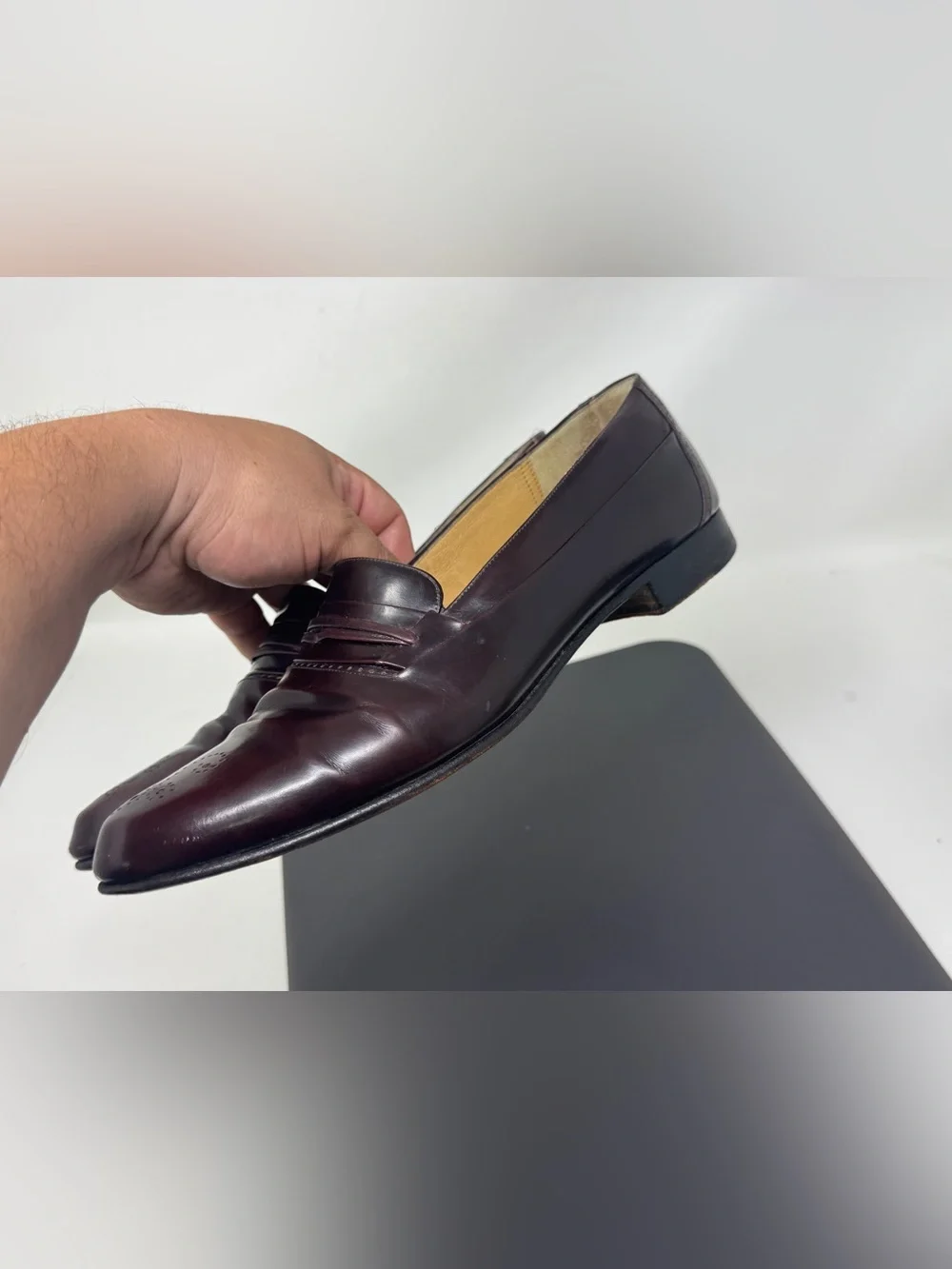 Vintage BALLY Burgundy Slip On Loafers - Burgundy Size 10.5